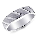14K White Gold Elegant Ladies Wedding Band Ring