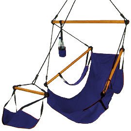 Air Chair - Navy with Arms and Solid Wood