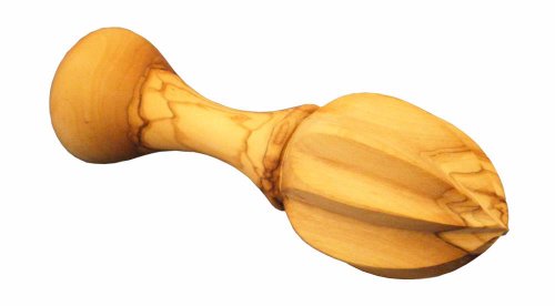 Bannoura's Olive Wood Lemon Juicer-Thick, 5-1/2-Inch by 1-1/4-Inch by 1-1/4-Inch