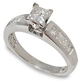 1ctw Princess Cut Channel Set Engagement Ring