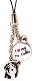 Border Collie Dog Cell Phone Charm Border Collie Dog Cell Phone Charm