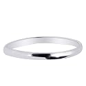 10k White Gold 2mm Thumb-Ring - Size 4