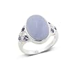 Fae Ring of Lavender Jade and Purple Amethyst in Sterling Silver (Size 6,7,8,9)