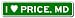 I Love PRICE, MARYLAND City Limit Sign - Aluminum