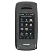 LG VX-VOYAGER VX-10000 BLACK Rubber Coating Hard Plastic Snap-On Protective Rubberized Faceplate Carrying Case With Removable Belt Clip
