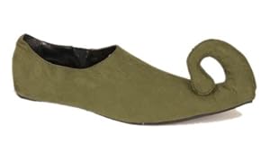 Adult's Olive Green Renaissance Elf Shoes (Medium)