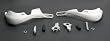 Emgo Pro-Guard Reinforced Handguards - White 79-97950