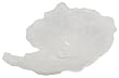 Art Glass Small White Oyster Bowl 9"L x 7"W Set of Two