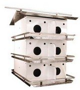 Birds Choice Coates Original 3 Floor-12 Room Purple Martin House with Round Holes