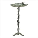 Verdigris Leaf Birdbath - Style 39448
