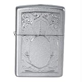 Zippo Lighter Scrolled Mirror, Satin Chrome