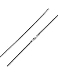 Black Rhodium Plated Sterling Silver Italian Snake Chain 2.2MM ( 16", 18", 20" 22", 24", 30" Inch Lengths)