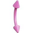 16 Gauge 5/16" Pink Spike Curved Barbell