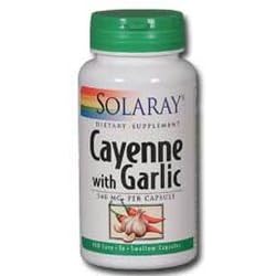 Cayenne With Garlic 100 Caps 540 mg By Solaray by 