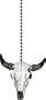 LONGHORN steer SKULL CEILING Fan PULL BULL western NEW