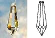 Swarovski Strass Crystal Drop With Lazer Logo Etched 100mm # 8611-100