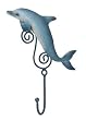 Regal Gift Dolphin Metal Single Wall Hook Key Rack