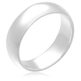 Sterling Silver 6mm Wedding Band