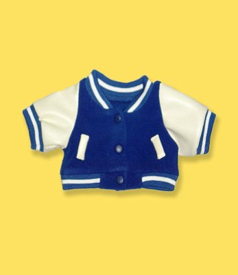 31Es2ytHBwL 9019 Royal Blue Letterman Jacket Clothes for 14   18 Stuffed Animals and Dolls