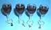 4 Mini Merlot red Wine glass charms CANDLES home decor