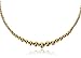 SilverLuxe Sterling Silver Gold Plated Graduated Bead Chain Necklace 18