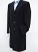 Mens Black Moleskin Crombie Style Overcoat Medium 38"-40" Chest