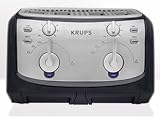 Krups TT6600 2-slice digital toaster in white.