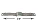 2-Point Lap Seat Belt, Grey, 74 Inch Length, with Chrome Lift Latch