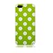Leegoal Green & White Polka Dot Gloss Flex Gel Case For the New Apple iPhone 5