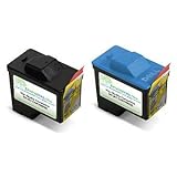 Dell Ink Cartridges For Dell A920 & 720 Printers - Price Includes Black & Color Package Of 2 Ink Cartridges - Remanufactured T0529 & T0530