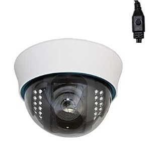 GW Professional 1/3\” Sony Exview HAD CCD II w/ Effio-E DSP Devices Dome Indoor Surveillance Security Camera – 700 TVL, 2.8~12mm Varifocal Lens, 22pcs IR LEDs, 59 feet IR Distance. WDR (Wide Dynamic Range). OSD Menu. Great Image. (Power Adapter Included)