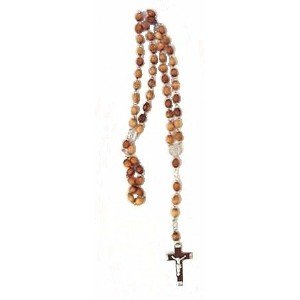 Olivewood Rosary ~ Long Oval Beads