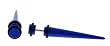 NEON BLUE ACRYLIC FAKE TAPER -16 GAUGE EAR WIRE - 43MM LENGTH - OG FAKE PART - SOLD AS A PAIR
