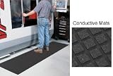 Rubber Anti Static Ergonomic Conductive Mat 5/8 Thick 30 X 36 Black