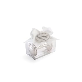 Mud Pie Baby Classic Keepsakes Silver-Plate Rattle, Cross