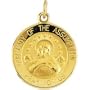 14k Gold Our Lady Of The Assumption Medal