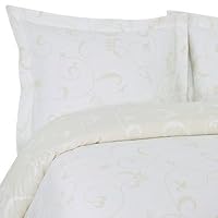 Elite Home Bella Collection 300 Thread Count 100-Percent Cotton Sateen 3-Piece Sheet Set, Twin, Subtle Ivory