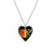 Necklace Heart Charm Rainbow Drops Gay Pride Flag Necklace Heart Charm Rainbow Drops Gay Pride Flag