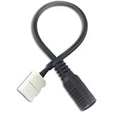 HitLights 8mm (SMD3528) Strip to DC LED Light Strip Connector - 3528 to DC Jack - Single Color Four Pack