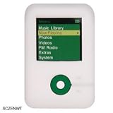 Creative Lab Zen V and V Plus 1GB 2GB 4GB Solid Color Silicone Skin Case White