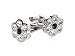 Gorgeous Crystal Flower Cufflinks Set in Silver with Presentation Box