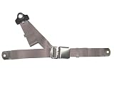 3-Point Lap and Shoulder Seat Belt, Grey, 72 Inch Length, with Chrome Lift Latch