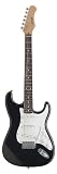 Produkt-Bild: Stagg Standard E-Gitarre Schwarz mit wei&szlig;em Pickguard
