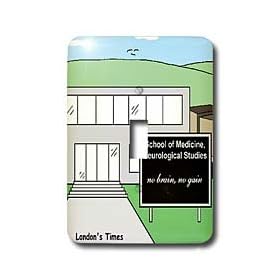 Rich Diesslins Funny Medicine Cartoons - School Of Neurology - Light Switch Covers - single toggle switch