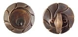 Art Nouveau Double Cylinder Deadbolt - Deep Burgundy