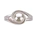 PearlsOnly - Clare White 6-7mm AAA Quality Freshwater 925 Sterling Silver Cultured Pearl Ring - Size-7