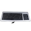 104-Key Multimedia PS/2 Keyboard (Silver & Black)