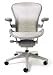 Aeron Chair Basic by Herman Miller Titanium Frame - White Gold Tuxedo Size B (Medium)