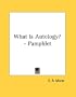 What Is Autology? - Pamphlet