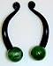Left Face Myterra Gemstone 4'' Cabinet Pull Knob.Myterra's China Jade is an opaque stone w/ occasional darker green hues, used as a substitute for Jade because of its dark color, widely used for stone carvings.
